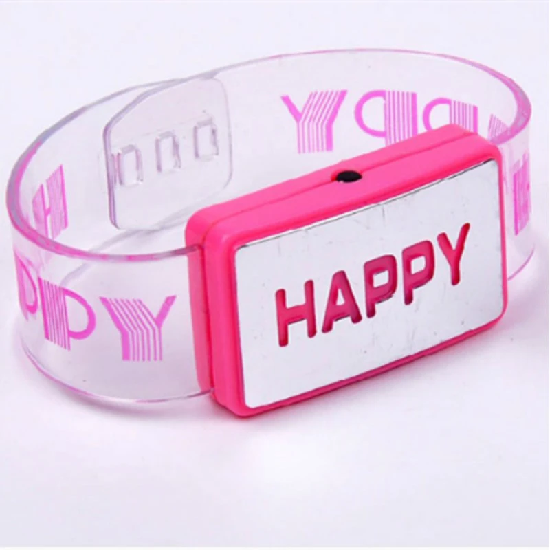 

90PCS LOVE Led Happy Bracelet glowing Luminous Led hand band for party light rings Christmas toy Festival Event Party Supplies