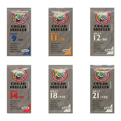 Size 8,9,10,11,12,14,16 ,18Organ Flat Shank15x1 HAx1 130/705 All Size Home Sewing Machine Needles Assorted Replacement 5pcs/pack
