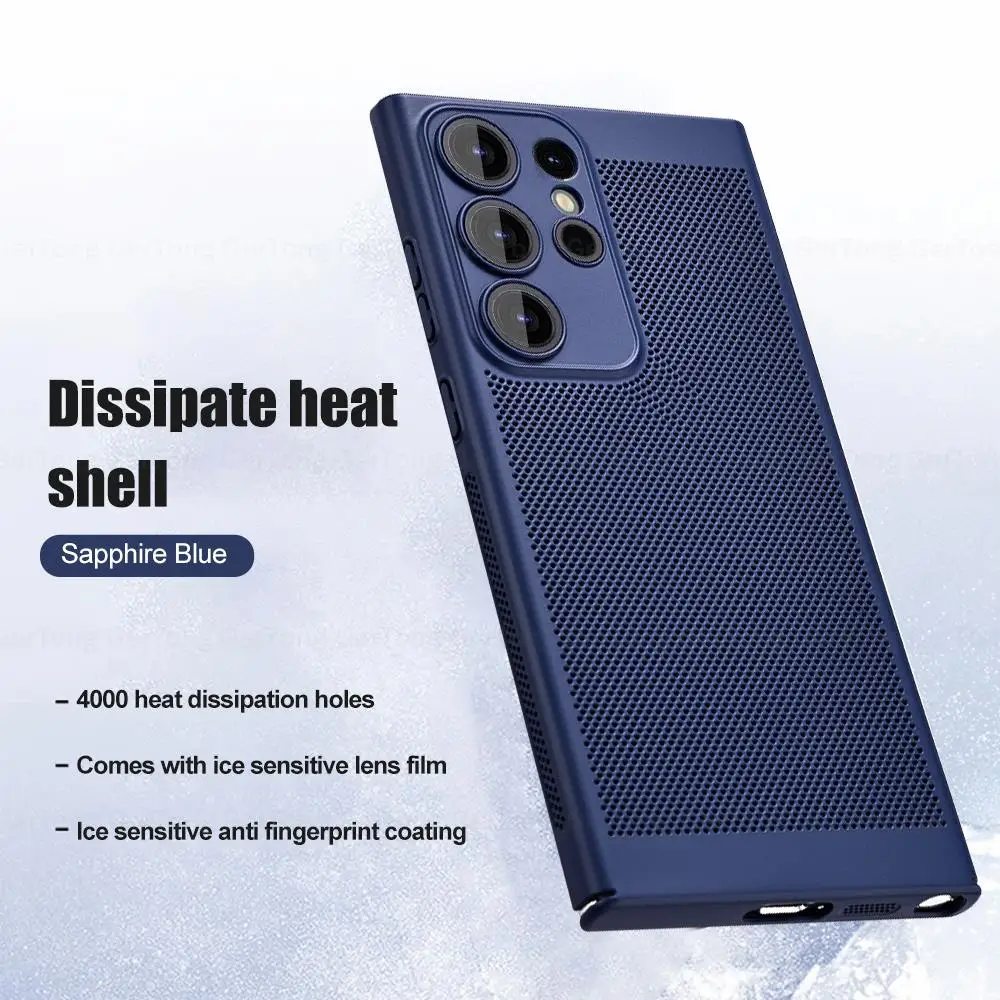 Dissipation Heat Cover For Samsung S23 S22 S21 S24 Ultra S24 Plus S20 FE S23 FE Hard PC Case For Samsung S23 Ultra S24Ultra 5G