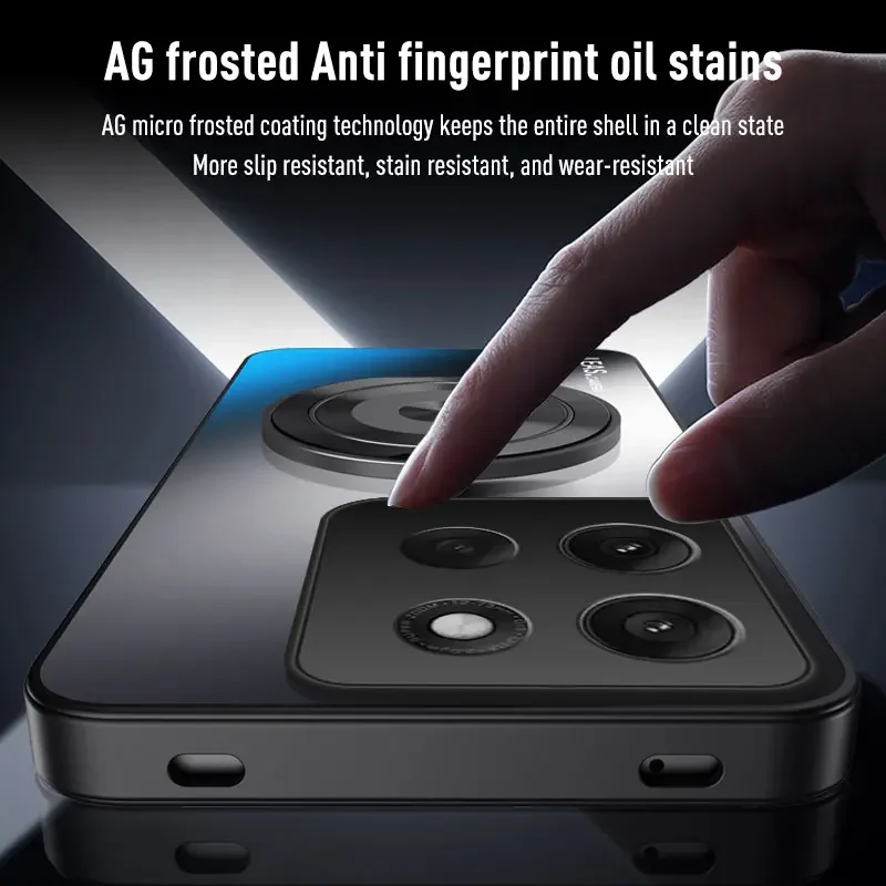 Frosted Soft Matte Stand Magnetic Car Phone Case for Motorola Moto G56 G86 ShockProof Back Protect Cover Coque Moto G56 G86