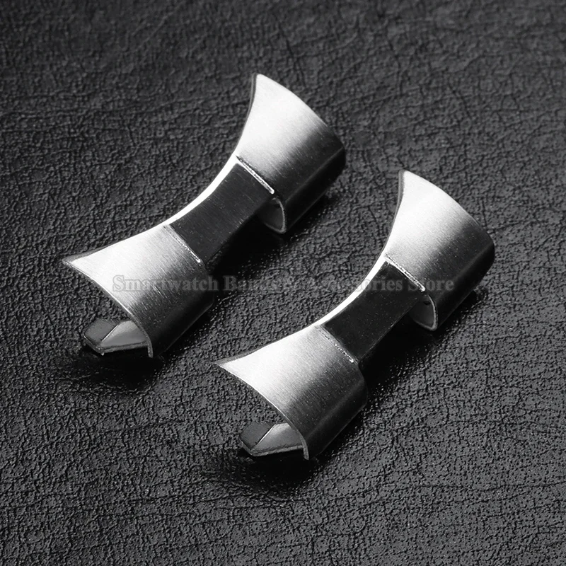 12/14/16/18/19/20mm 22mm 24mm Stainless Steel Adapter for Rolex for Seiko Curved End Link Strap Connector Watch Band Accessories