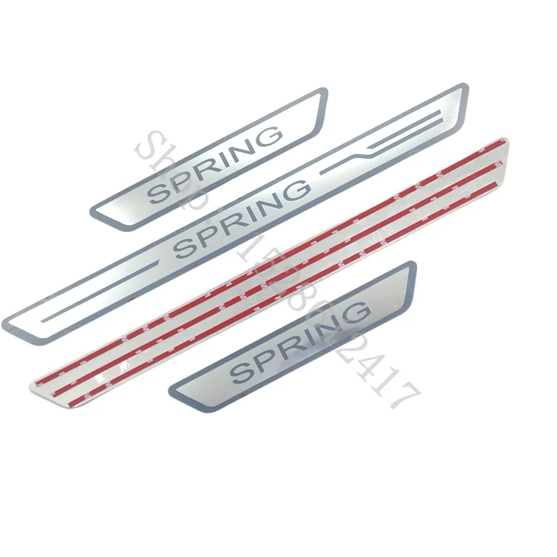 for Dacia SPRING 2021 2022 2023~2025 Car Accessories Door sill scuff plates thresholds protector car Stickers Welcome Pedal
