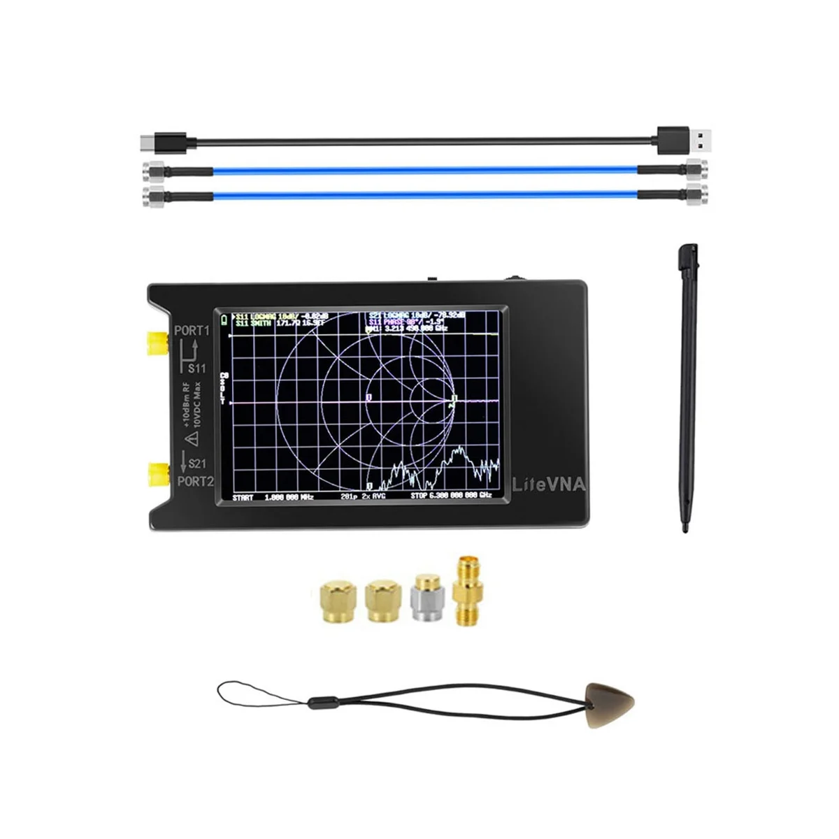 4 Cal analizator sieci wektorowych NanoVNA analizator widma sieci LiteVNA 50KHz-6.3GHz analizator antenowy