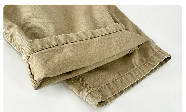 Kinder Cargo-Hose in Schwarz-Khaki mit Taschen für Jungen im Alter 5-14 Jahre, Baumwolle, Y2K-Stil, gerade geschnitten. – Detail 17