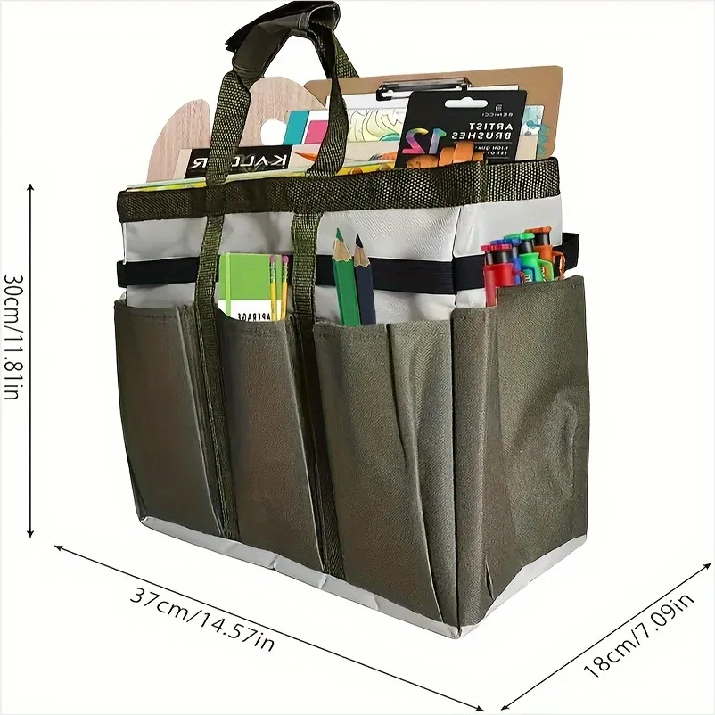 1pc Large Capacity Learning Art Storage Bag Science Education Learning Tool Storage Bag Household Tool Storage Bag