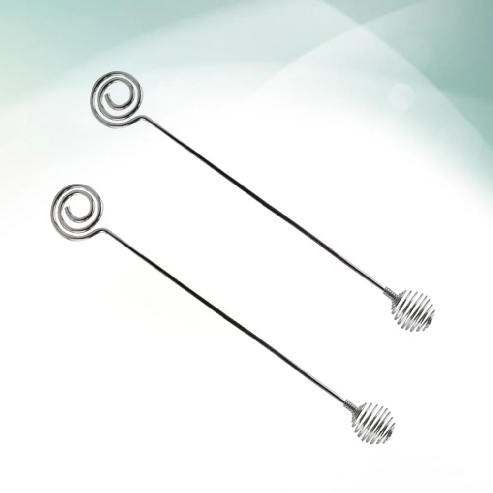 

2 Pcs Stainless Steel Stirrer Coffee Whisk for Barber Shop Long Handle Mixing Sticks
