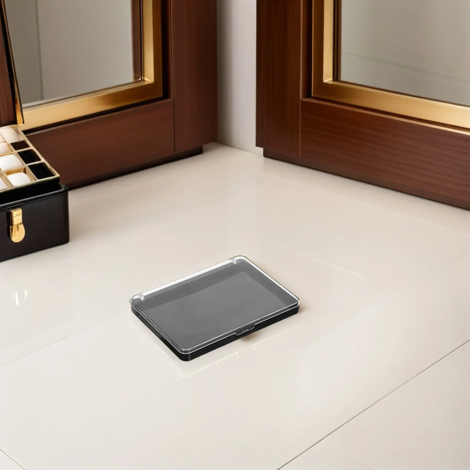 

2 шт. пустых палеток для макияжа с прозрачной крышкой, компактный дорожный органайзер для теней, румян, хайлайтера и контура