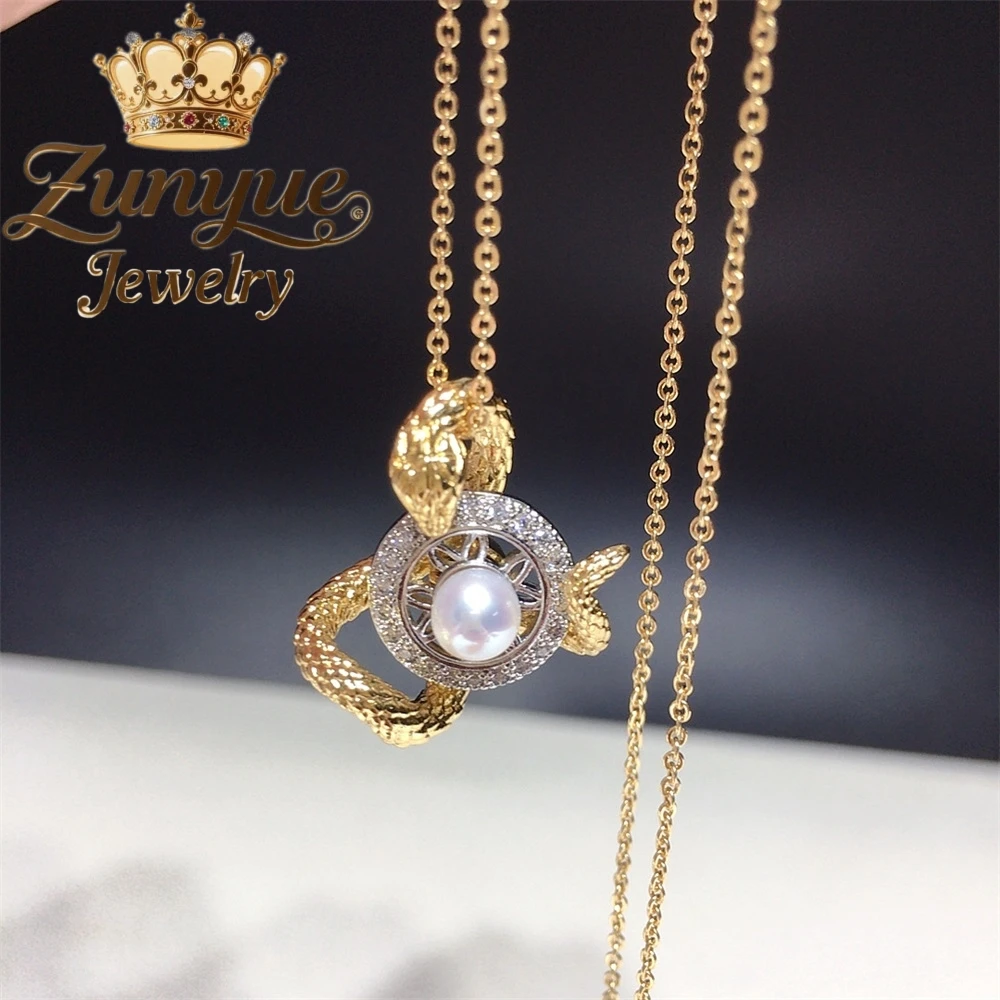 

Natural Freshwater Pearl Snake Pendant Luxury Quality Jewelry Best Selling Fashion Fine Jewelry Exquisite Elegant Charms Popular