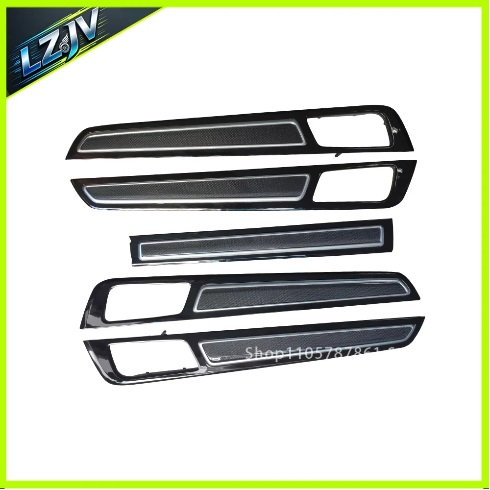 LZJV LHD Real Carbon Fiber Replacement Car Interior Kits Door Panel Trims Dash Cover for Porsche Cayenne 2018up