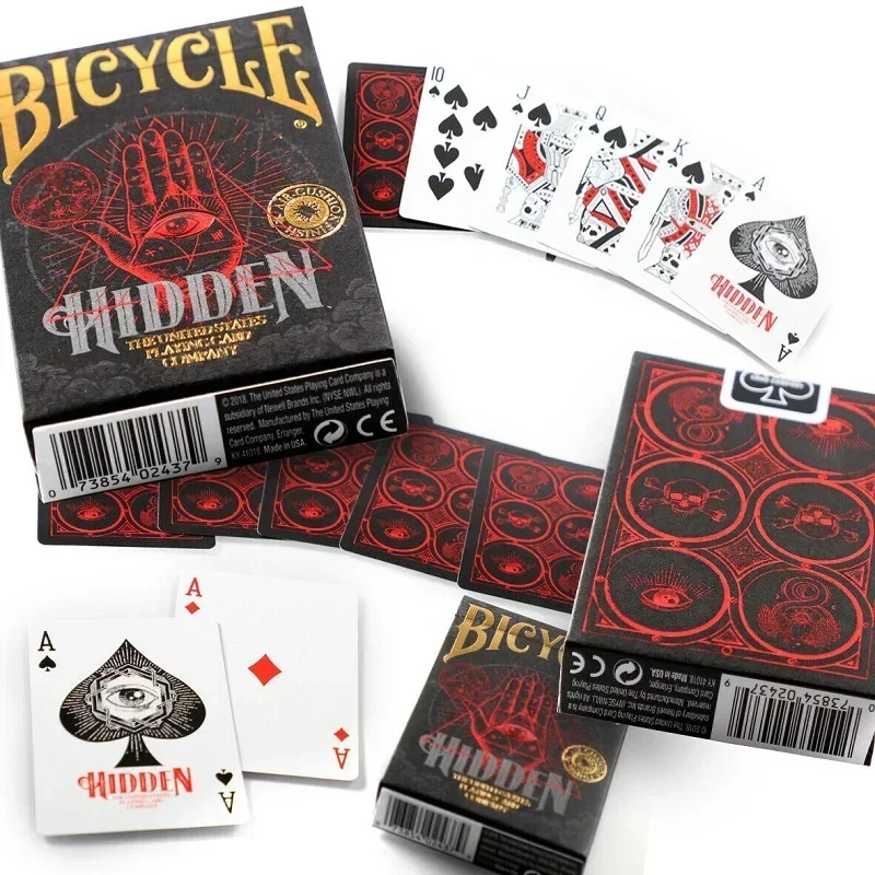 จักรยานซ่อนเล่นไพ่ USPCC โป๊กเกอร์ Deck Secret Society สัญลักษณ์การ์ดเกมการ์ด Magic Trick Close Up Magic นักมายากล Prop