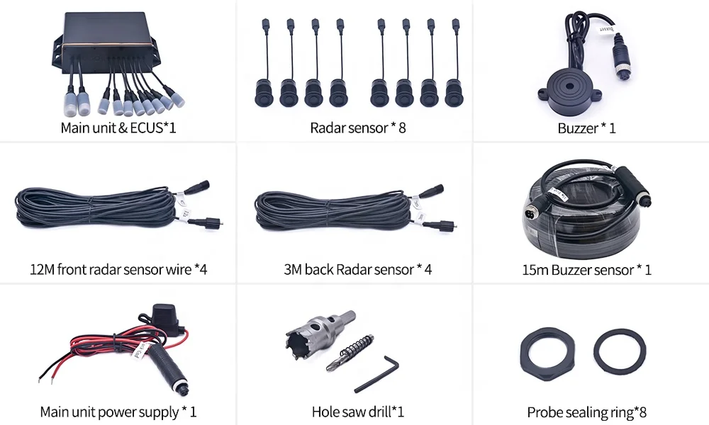 

OEM автомобильный помощник заднего хода, передний и задний грузовик, помощник, парк, радар, резервная система датчика парковки заднего хода для грузовика, автомобильного вилочного погрузчика