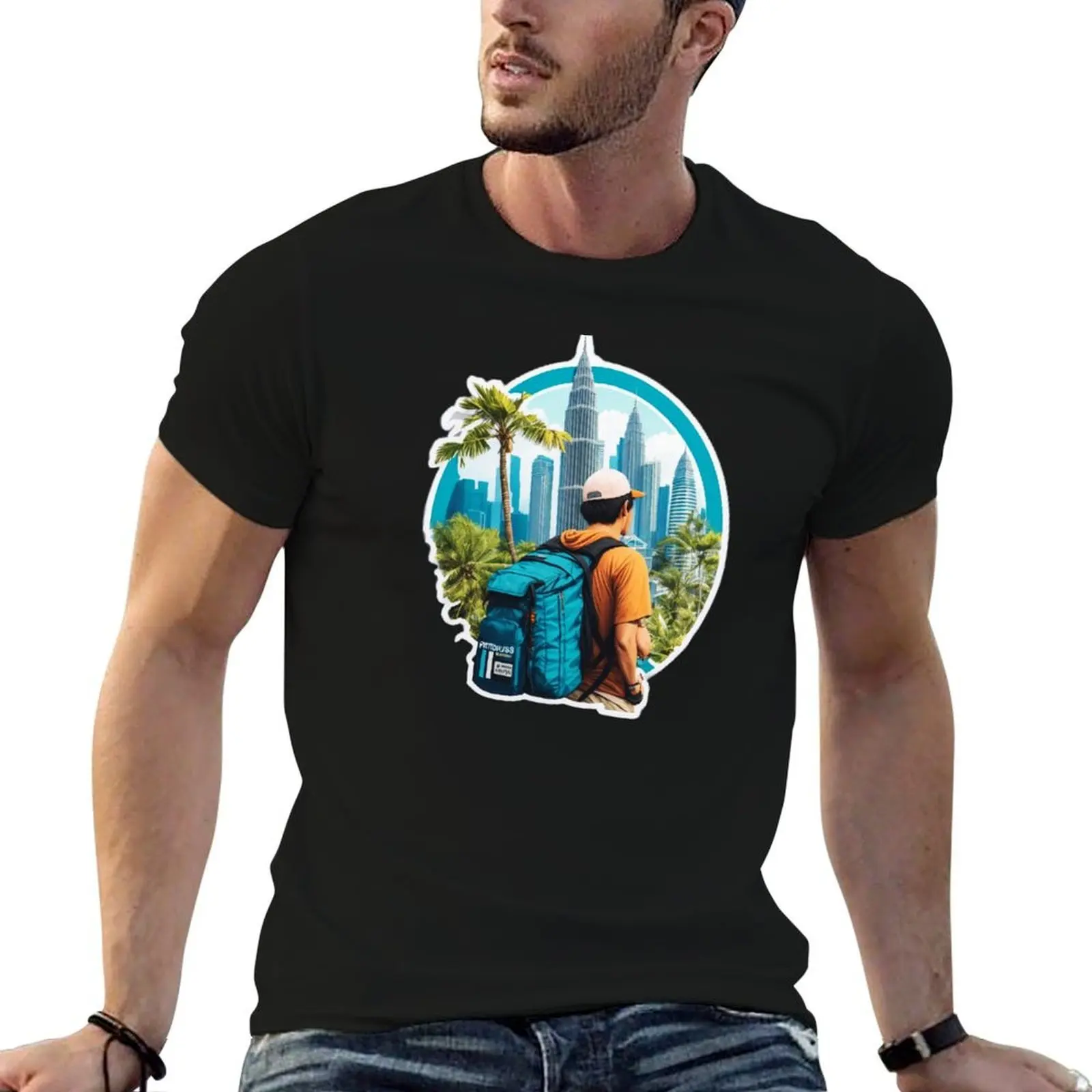 Travel Backpacking and Visiting Kuala Lumpur T-Shirt anime stuff oversized graphic tee t shirts men