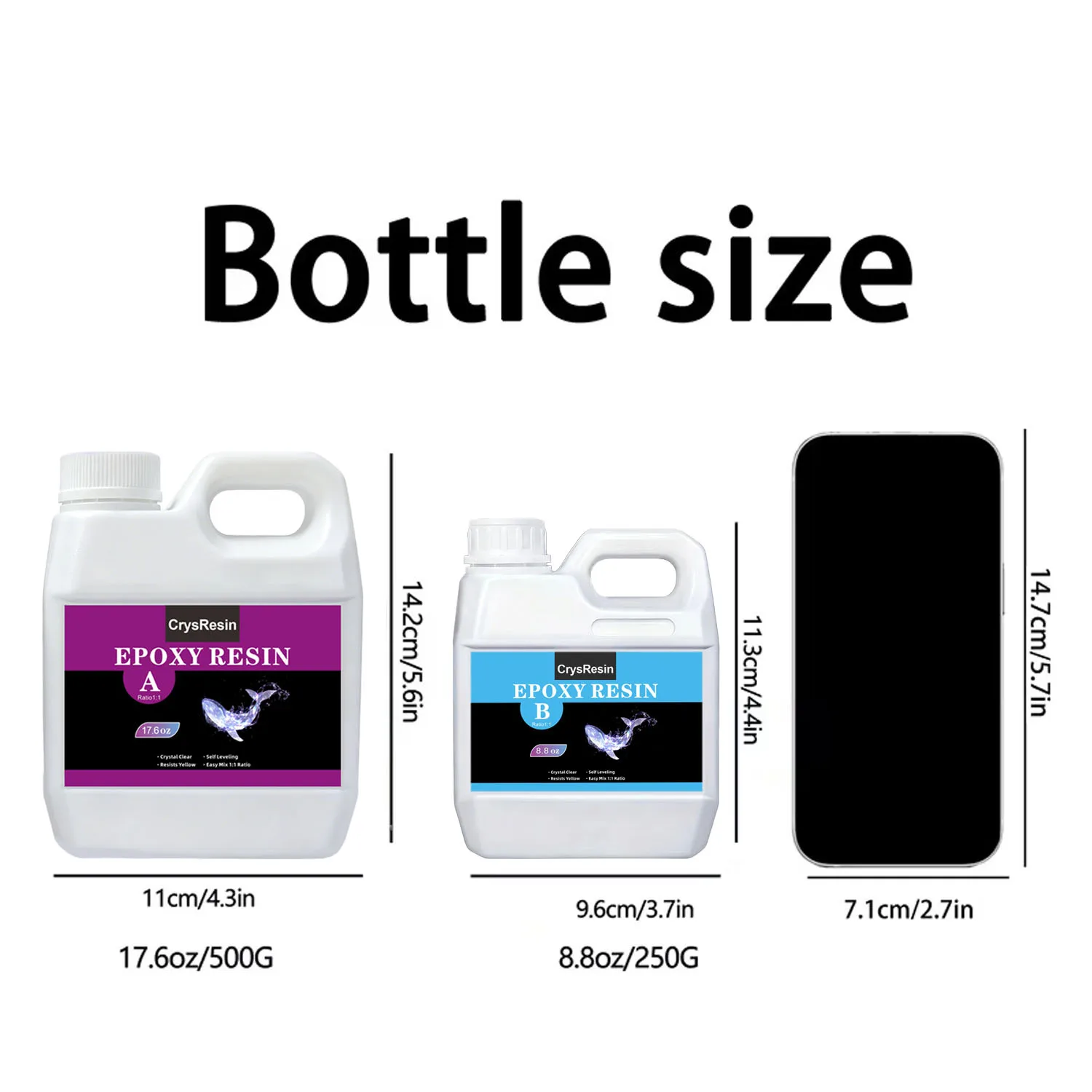 8.8/17.6/35oz Epoxy Resin Kit, Bubble-Free Art Resin, Fast Curing High Gloss, for Jewelry, River Table, DIY Amber Dried Flower S