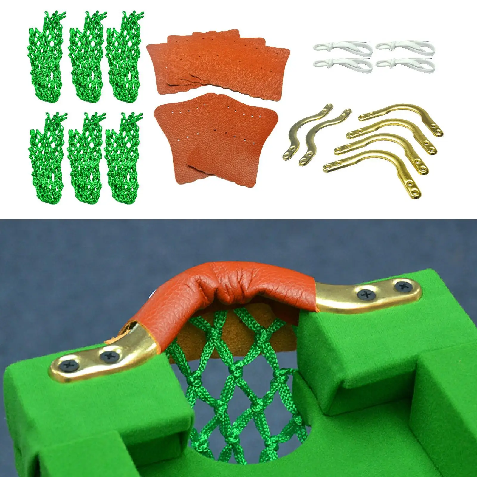 6Pcs Web Pockets Billiards Nets for Billiards Tabletop Training Enthusiasts