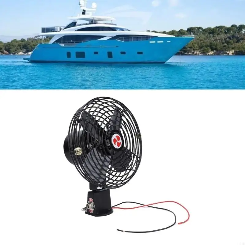 

Low Noise 6 Inch 12V 24V Cooling Fan For Trucks Boats Vehicle Ventilation System H9EE