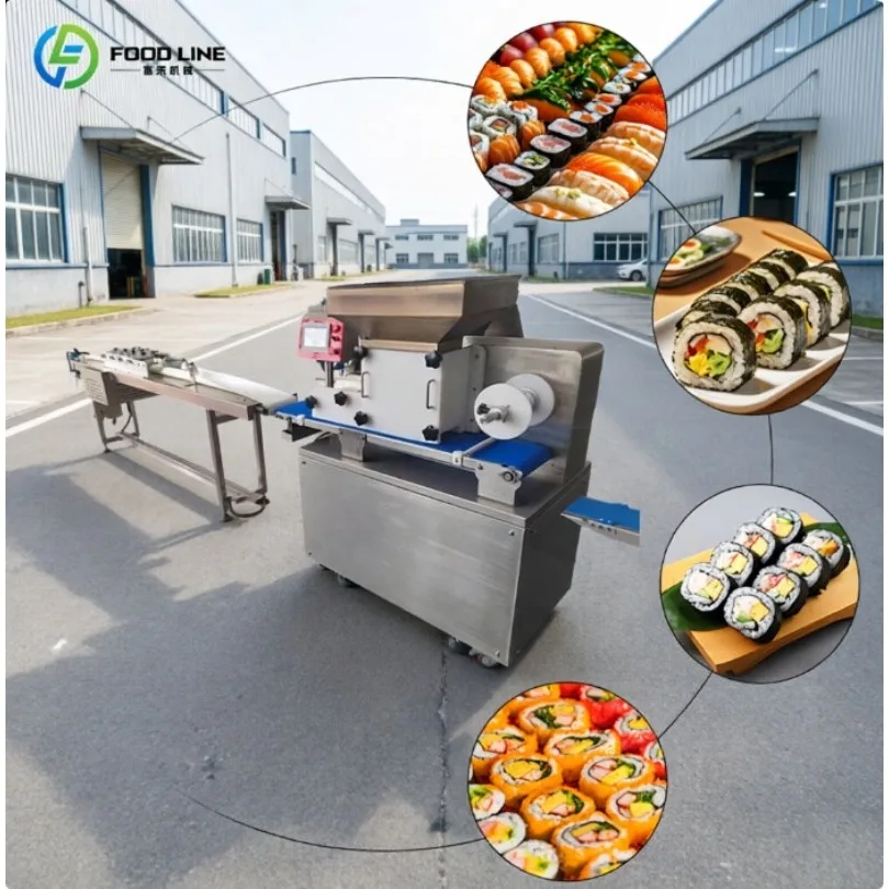 Fully Automatic Stainless Steel Sushi Production Line, Complete Set of Equipment, Suitable for Food Factories.