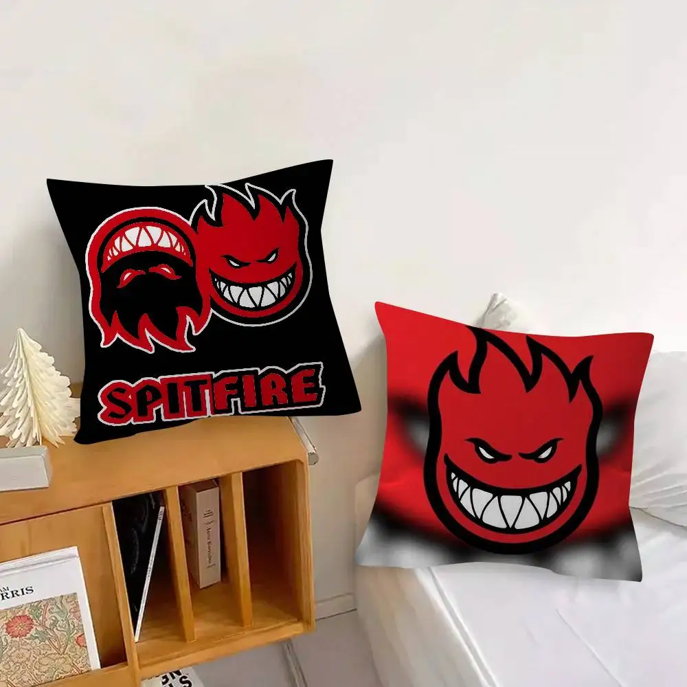Pillow Anime Pillow Sofa Bed Head Pillow Cover Cushion Cover 45x45 cm Fashion LOGO skateboard S-Spitfire