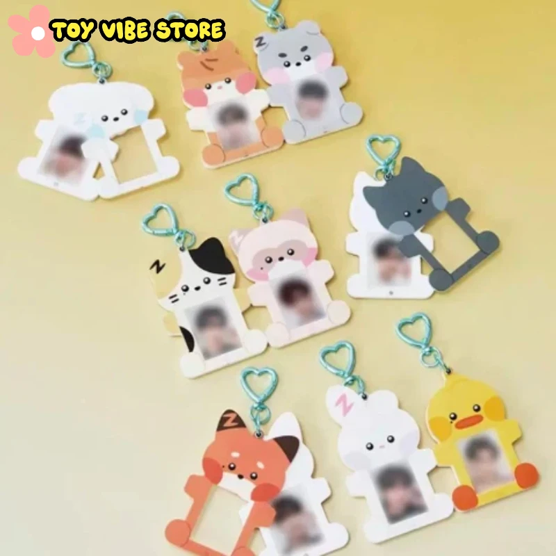 

Zerobaseone Zb1zeroni Fluffywonderland Magnetic Id Photo Holder Keychain Ricky Jiwoong Taerae Matthew Yujin Photocard Holder