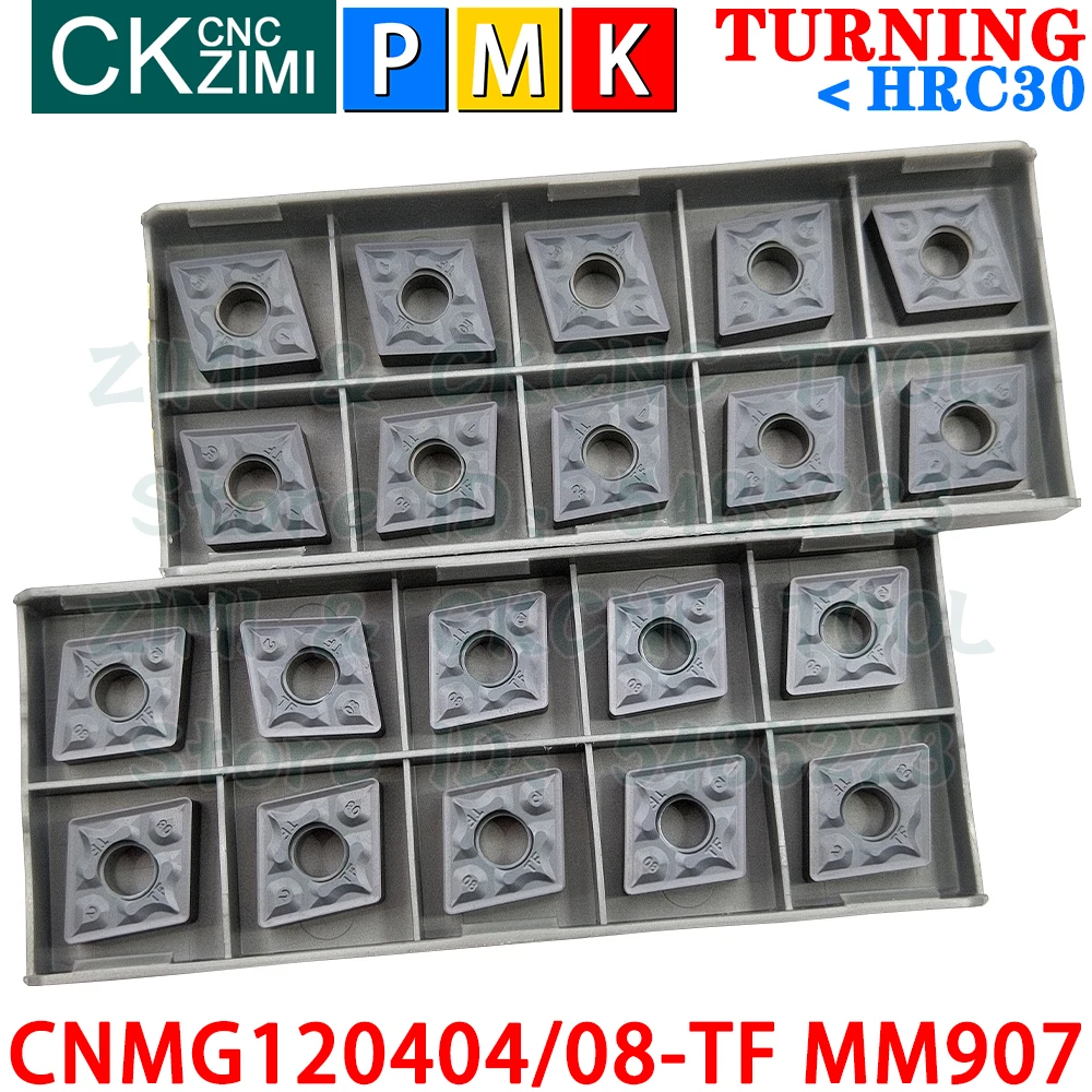 CNMG120404-TF MM907 CNMG120408-TF MM907 Carbide Inserts External Internal Turning Inserts Tools CNMG CNC Metal Lathe Cutter Tool