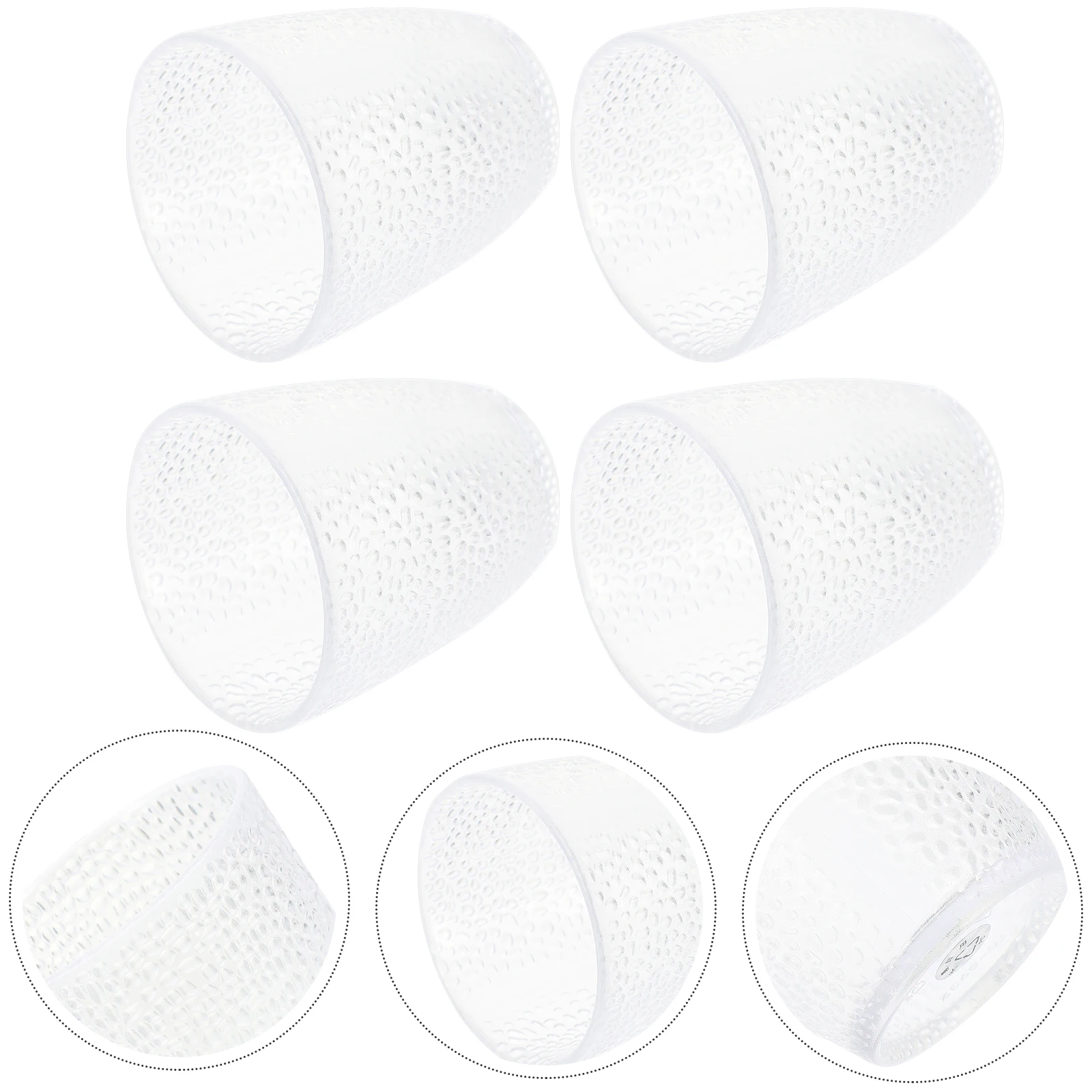 

4pcs Stylish Acrylic Water Transparent Soda Beverage Cups Large Capacity Comfortable Grip Household Office Kitchen