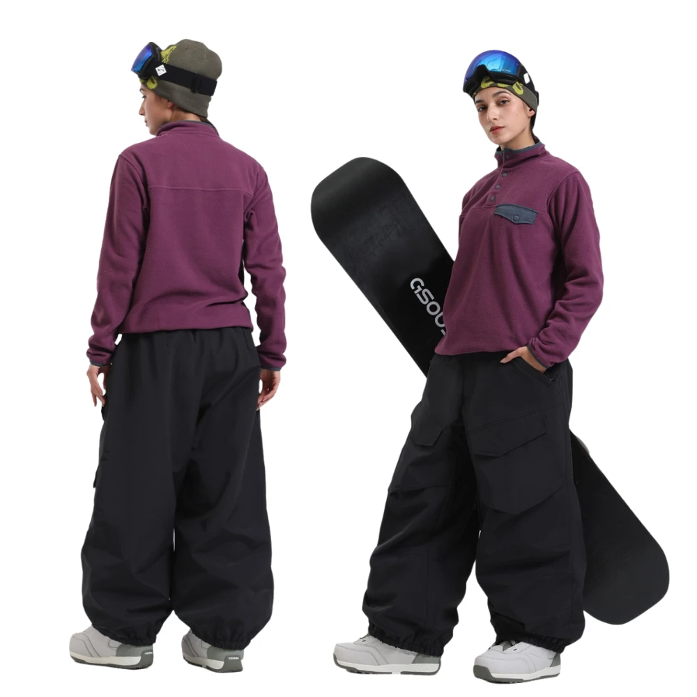 Gsou Snow pantalons de Ski amples en plein air coupe-vent résistant à l'usure chaud respirant pantalons de sport sports de plein air vêtements imperméables