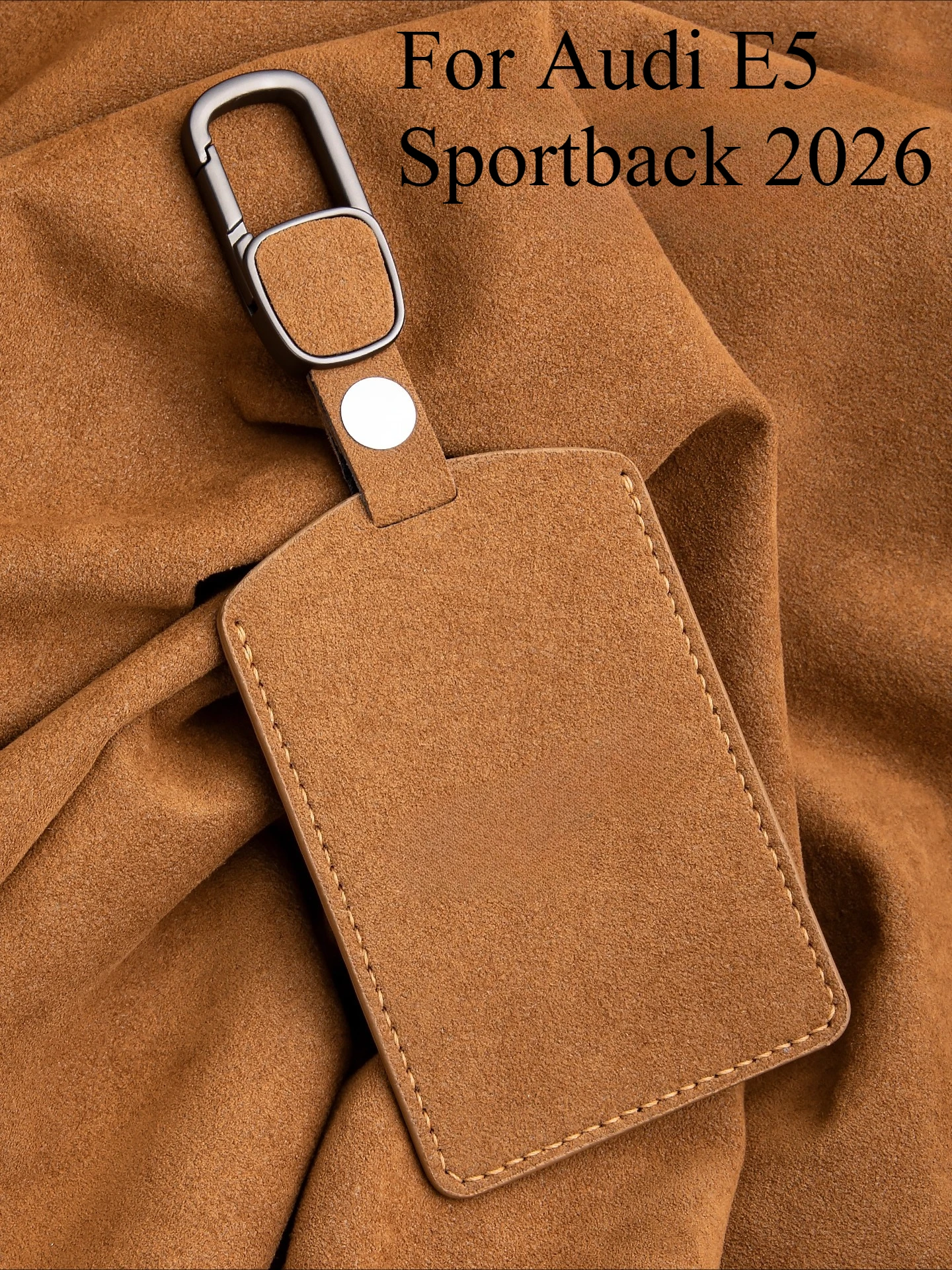 

Чехол-брелок для ключей с картой Audi E5 Sportback 2026, замшевый защитный чехол-держатель для смарт-карты NFC