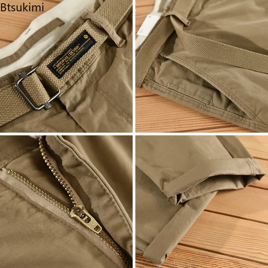 Trendy Versatile Workwear Pants Men's Retro Casual Baggy Trousers Fashion Streetwear Spring Autumn New Male Straight Cargo Pants