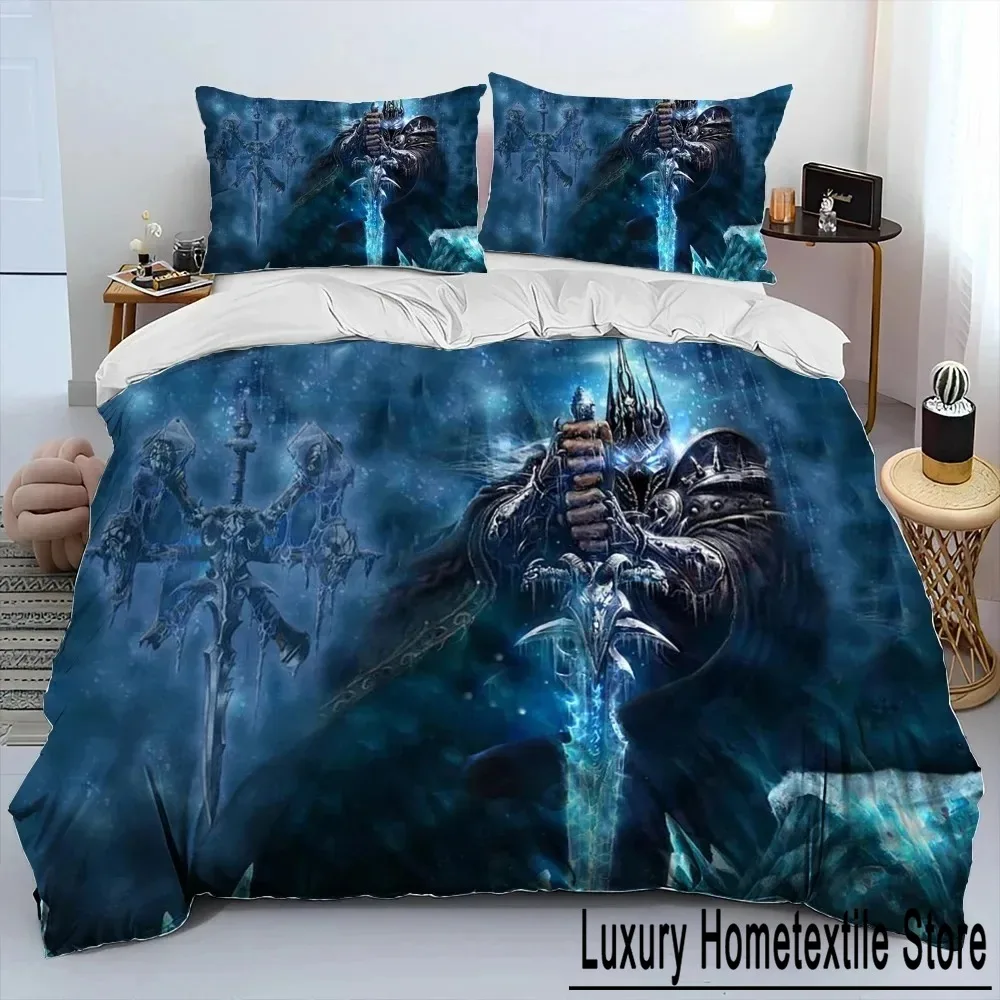 3D Print Game World Warcraft WOW Bedding Set Duvet Cover Bed Set Quilt Cover Pillowcase Comforter king Queen Size Boys Adult