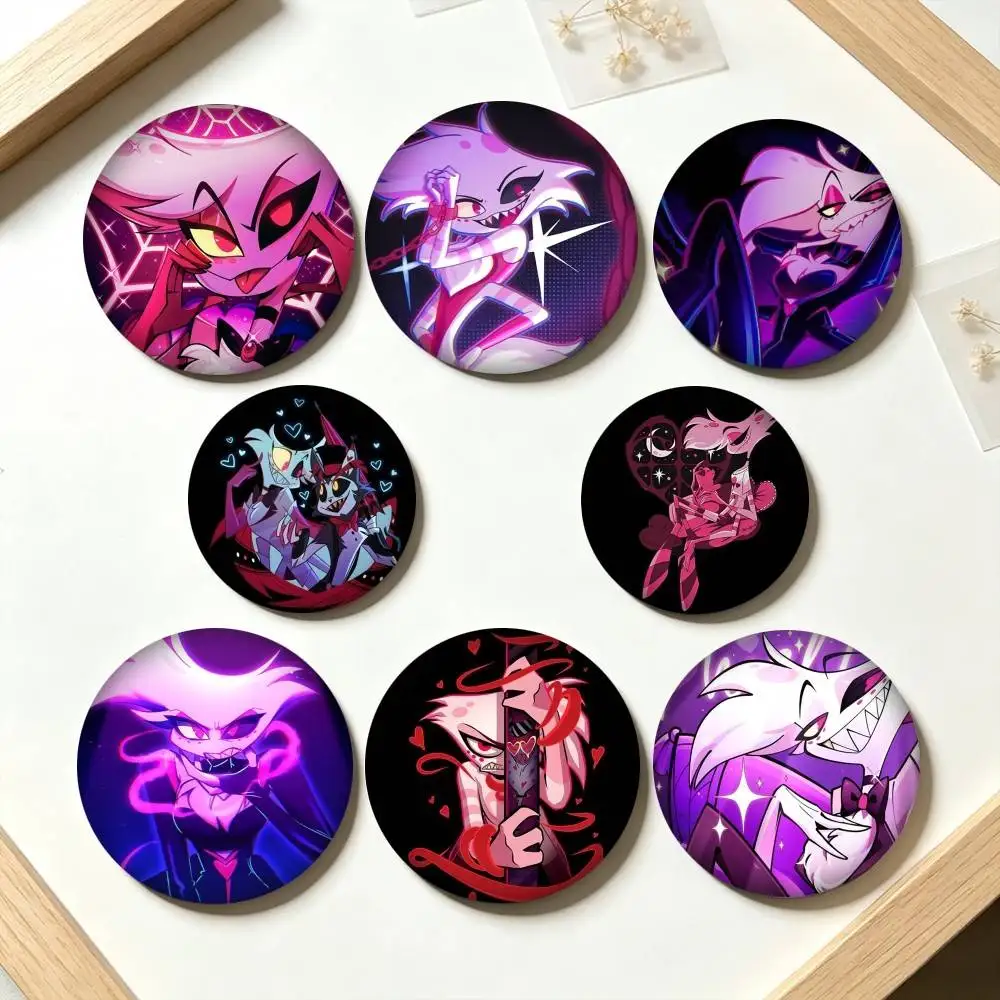A-Angel Dust Hazbin Hotel 25mm 32mm 44mm 58mm 75mm Brooches Badges Pins for Accessories Gift