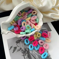 50Pcs/lot Candy Color Children Solid Elastic Hair Bands Baby Girls Scrunchie Rubber Bands Sweet Kids Hair Accessories