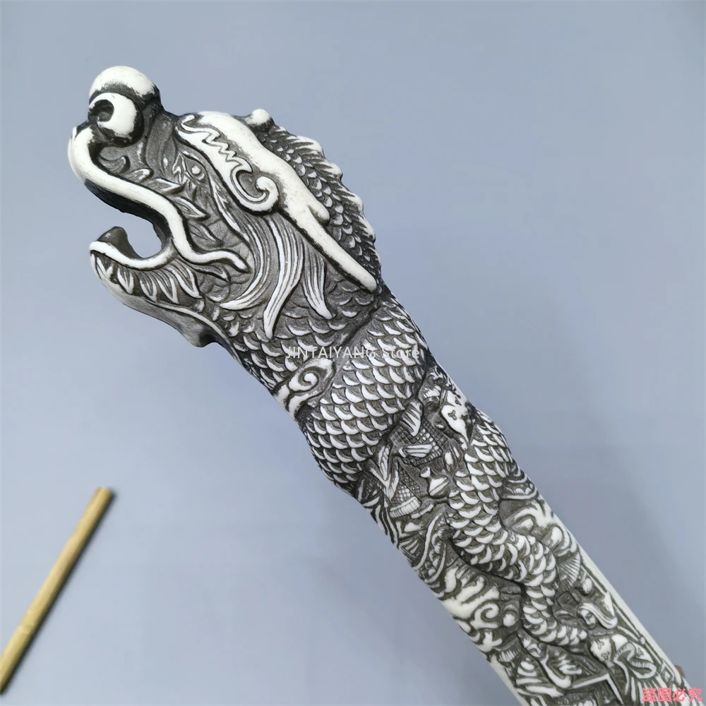 Wonderful Japanese 30CM Tsuka Open Dragon Handle Alloy Fuchi Fittings For Japan Samurai Katana Sword Hilt Accessories
