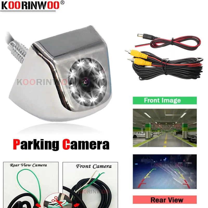 

Koorinwoo Intelligent Video Parking Camera With Switch Wire For Front Camera Rear View Camera Reverse Cam For Car Radio Player