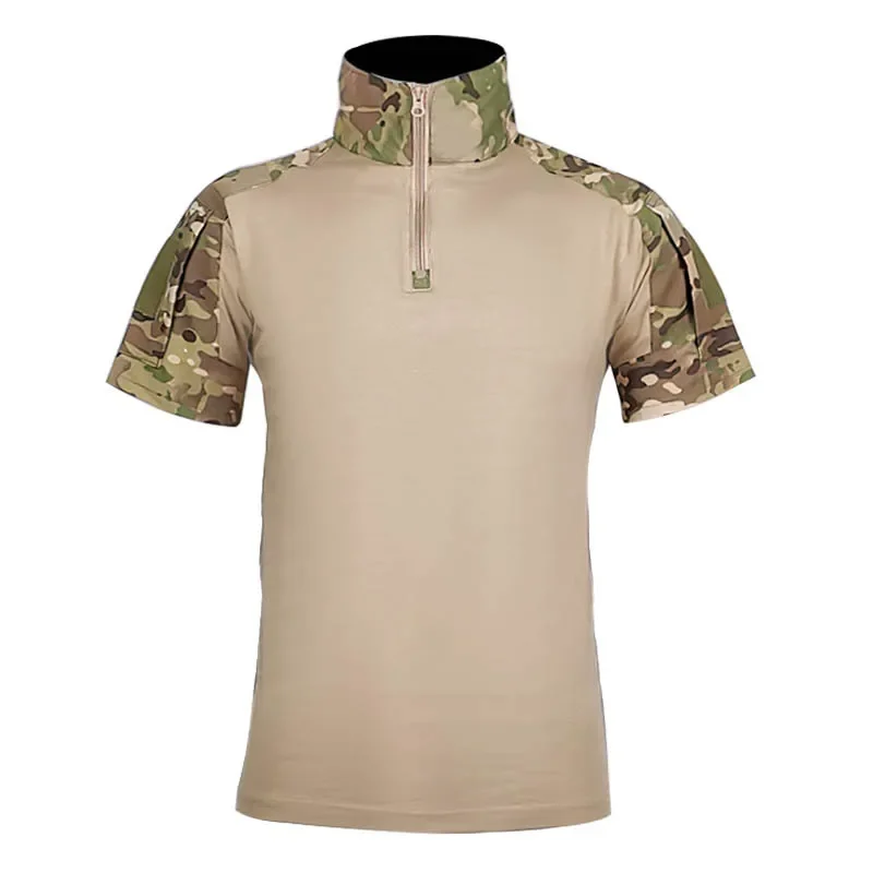 Multicam Men Summer T Shirts Airsoft Army Tactical T Shirt Short Sleeve Military Camouflage Cotton Tee Shirts Paintball Clothing