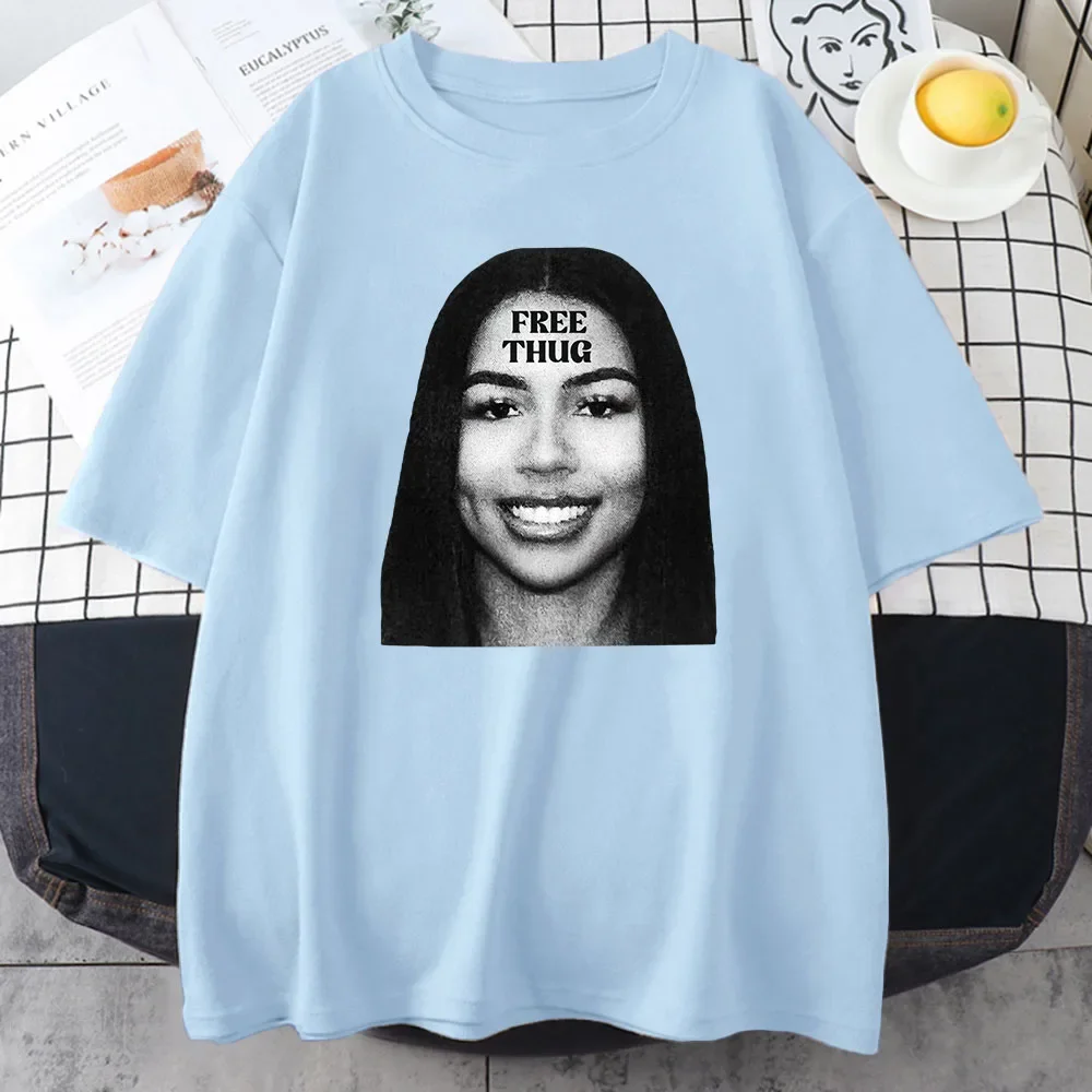Mariah The Scientist Rapper T-shirt FREE Thug Slime Graphic Tee-shirt Ropa Mujer Streetwear Summer Cotton Tees Short Sleeve Tops view 6