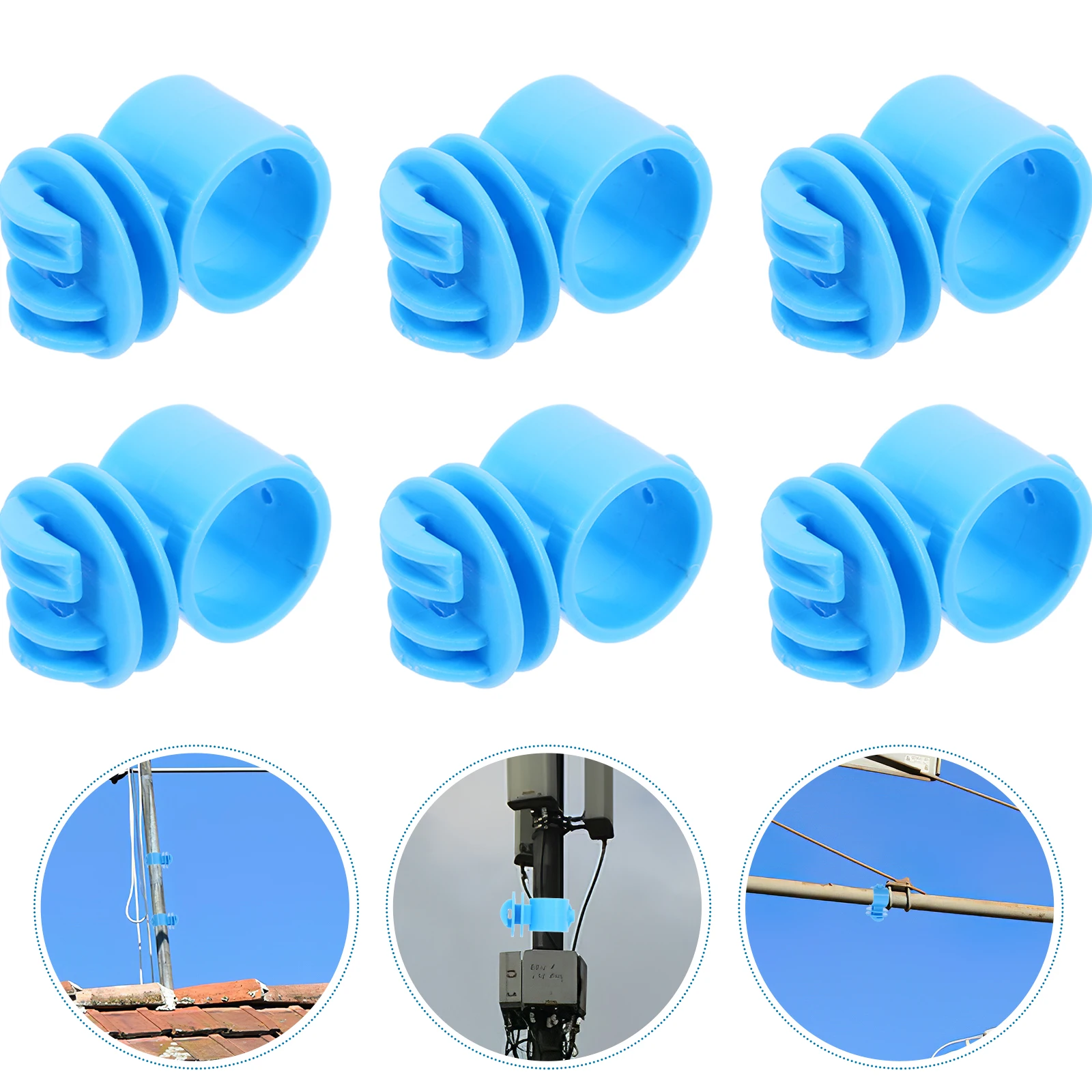 

10 Pcs Insulator Electric Fence 25mm Support Rods High Voltage Durable Uniform Spacing Secure Easy Replacement Tensioner Tube