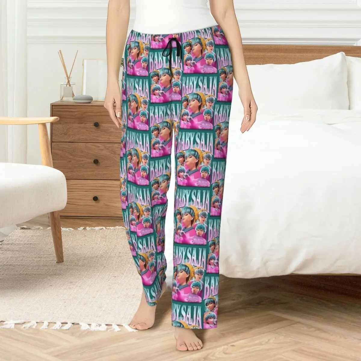 

Baby Funny Movie KPop Demon Hunters Pajama Pants Autumn Elegant Leisure Sleepwear Bottoms Women Soft Comfy Home Trousers Pajamas