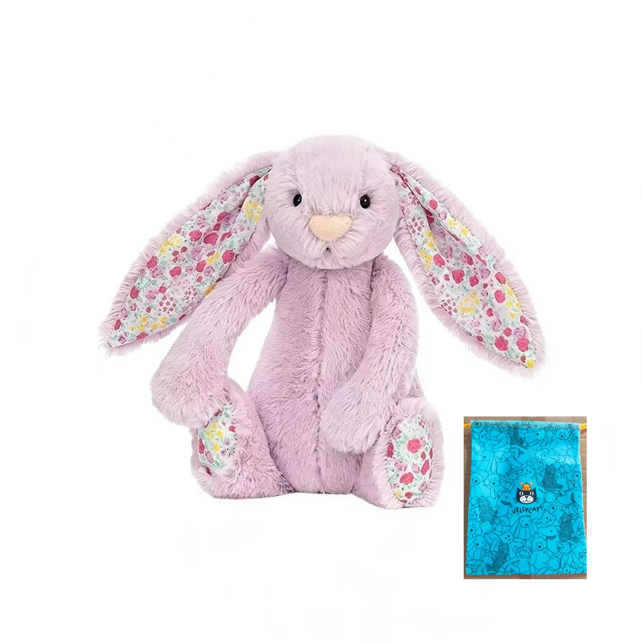 Hot Jc Bonnie Rabbit knuffel met bloemenoren Kawaii gevulde pop zacht bankkussen kinderverjaardagscadeau kamerdecoratie