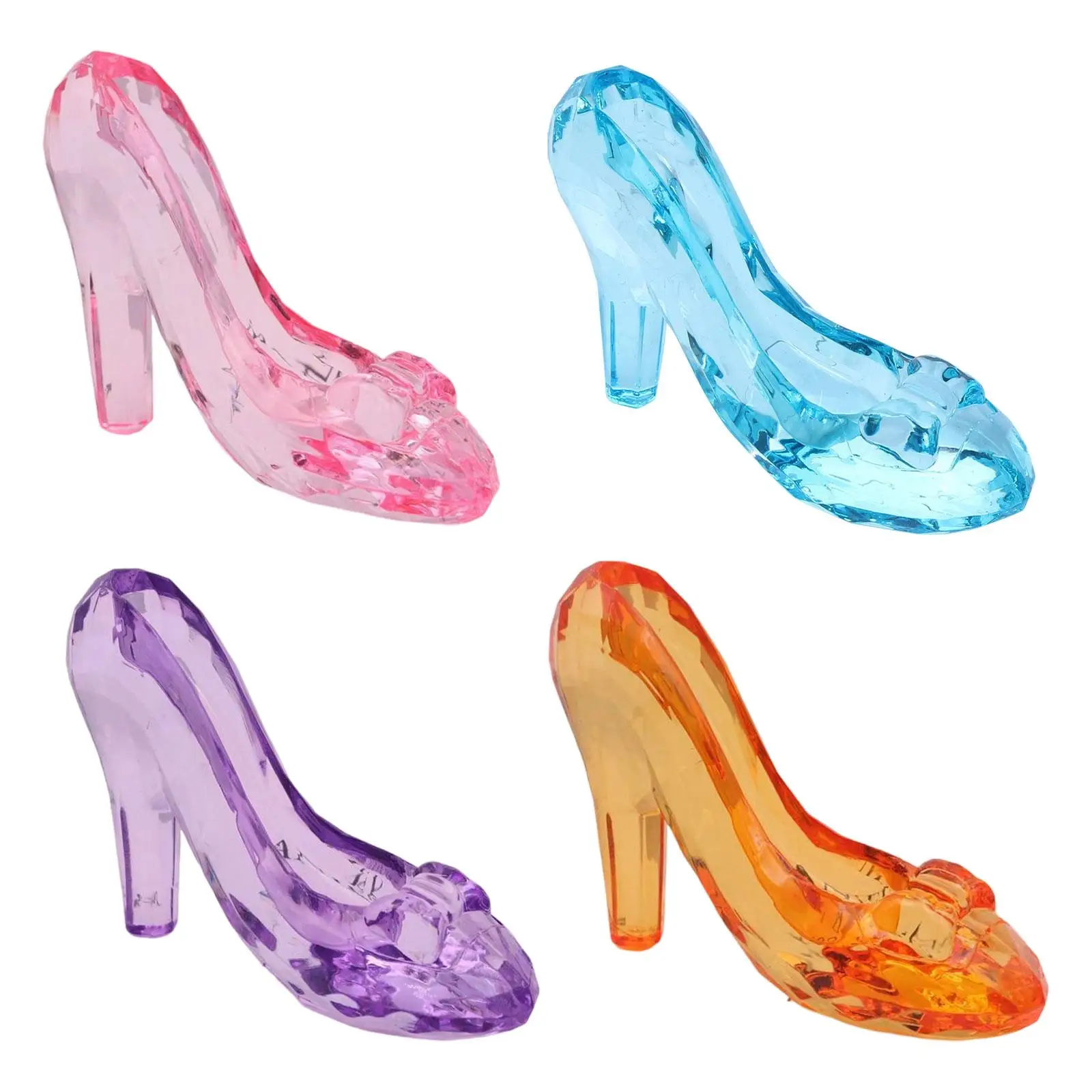 プリンセス ハイヒール アクリル ファッション 女の子用、ディスプレイ、コレクタブル、スリッパ、卓上装飾靴彫刻、イベントパーティーの記念品用