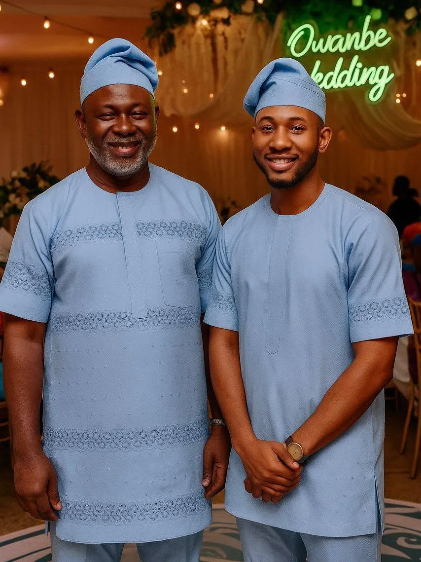 

5yards African Super Luxury Men lace Fabric for Clothes Sewing 2025 100% Cotton Polish Lace For Austria Atiku Man Suit