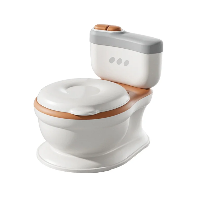 

Baby Products Portable Travel Simulation Flush Music Baby Potty Training Toilet with Tissue Box