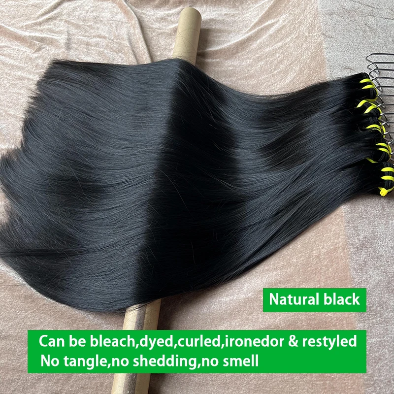 سوبر مزدوجة تعادل العظام حزم مستقيمة الشعر البشري الخام عذراء الشعر الفيتنامية سميكة أعلى حزم وصلات شعر غير معالجة