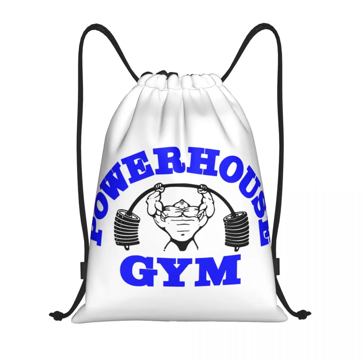 Powerhouse Gym Drawstring Backpack Women Men Gym Sport Sackpack Portable Bodybuilding Fitness Shopping Bag Sack