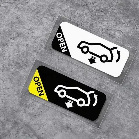 맞춤형 자동차 트렁크 자동 개폐 프롬프트 자동차 스티커, 전기차 경고 방수 스티커 자동차 액세서리