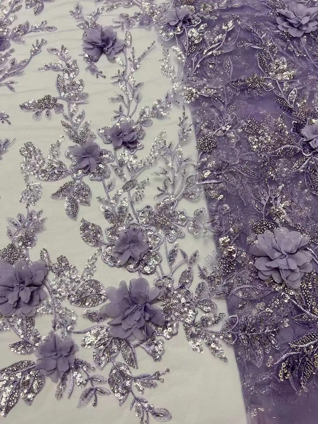 フランスのチュールレースで作られた3Dレースのイブニングドレス,花柄,アフリカの結婚式の服,ナイジェリア