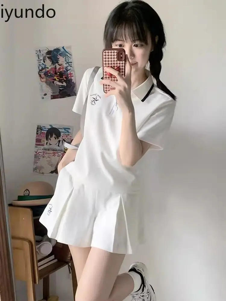 

Summer Korean Style Loose and Fashionable Short-sleeved T Shirt and Shorts Casual Two-piece Running Suit for Students