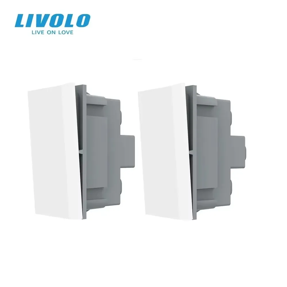 Livolo EU Standard Plastic Materials, Small One Gang Key Pad Wall Push Button Switch,Module Without Panel,No Metal VL-FCMKS-1P