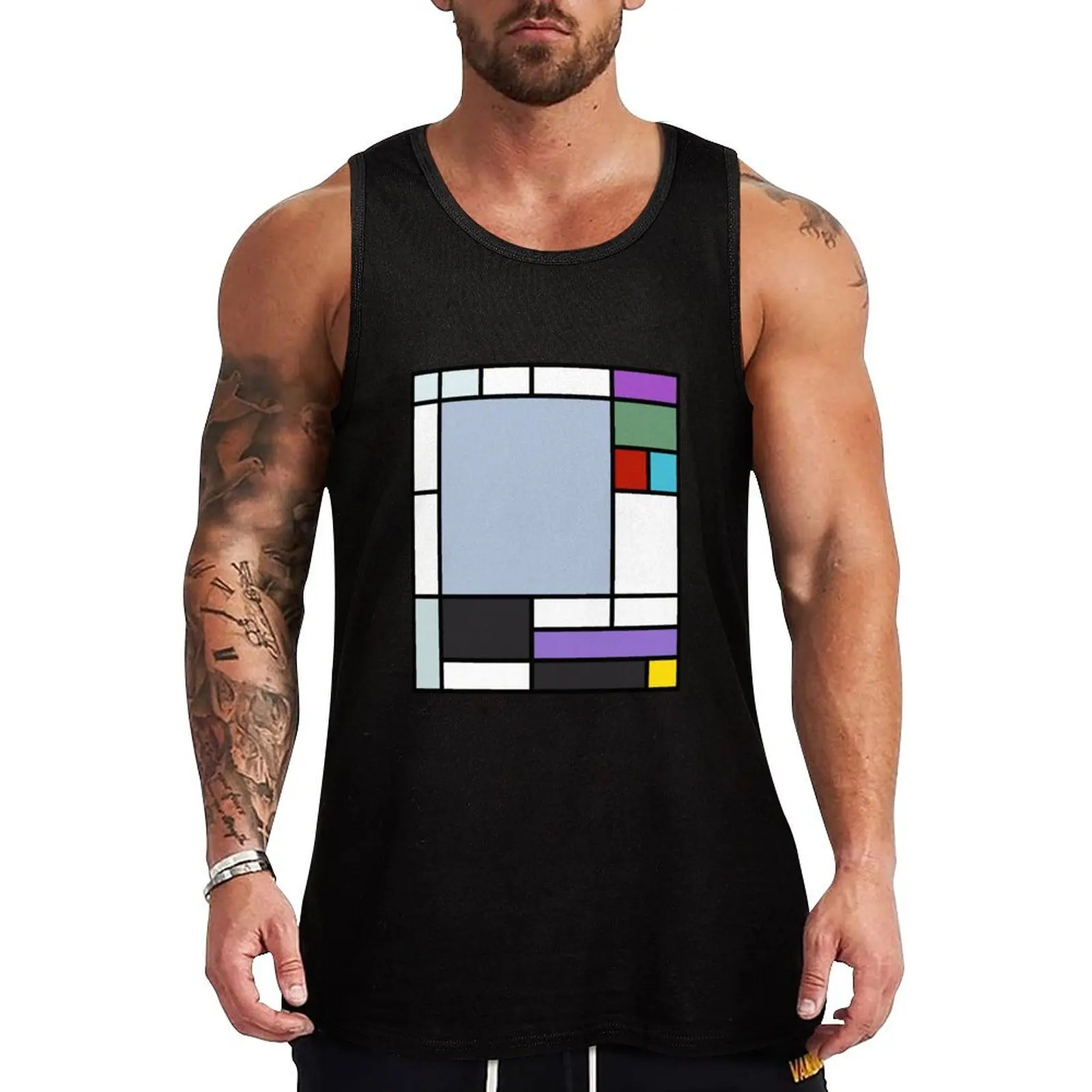 Ursula Mondrian Tank Top cute tops vests for men gym