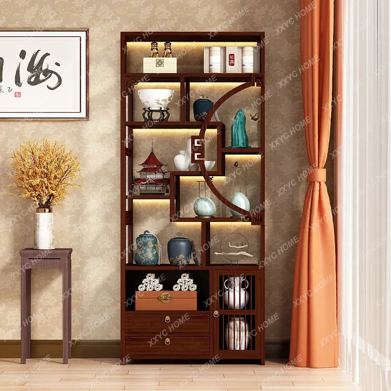 Y Tea Set Storage Tea Display Rack Non-Solid Wood Multi-Treasure Pavilion Teapot Rack