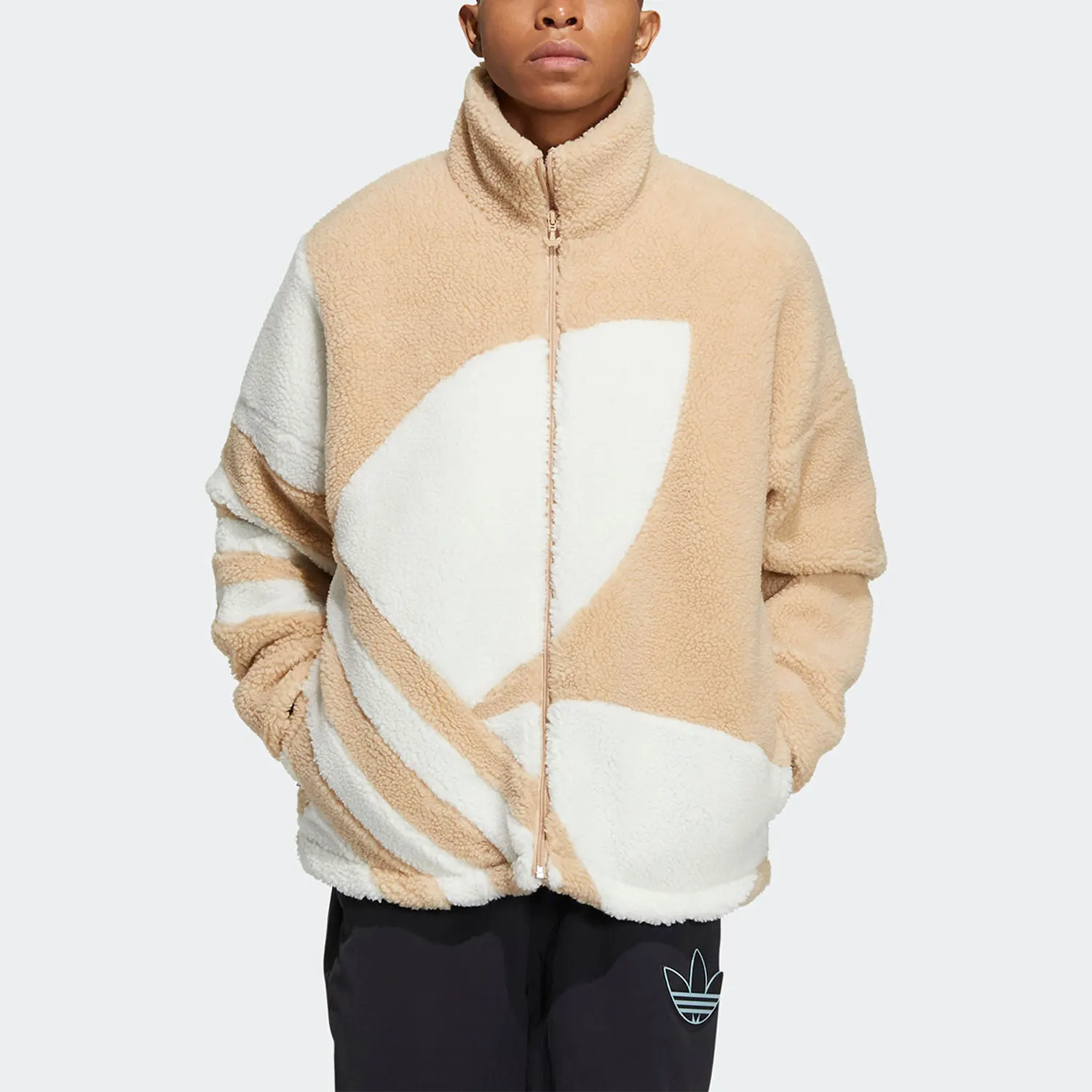 

Оригинальная мужская флисовая спортивная повседневная куртка Adidas HR3487