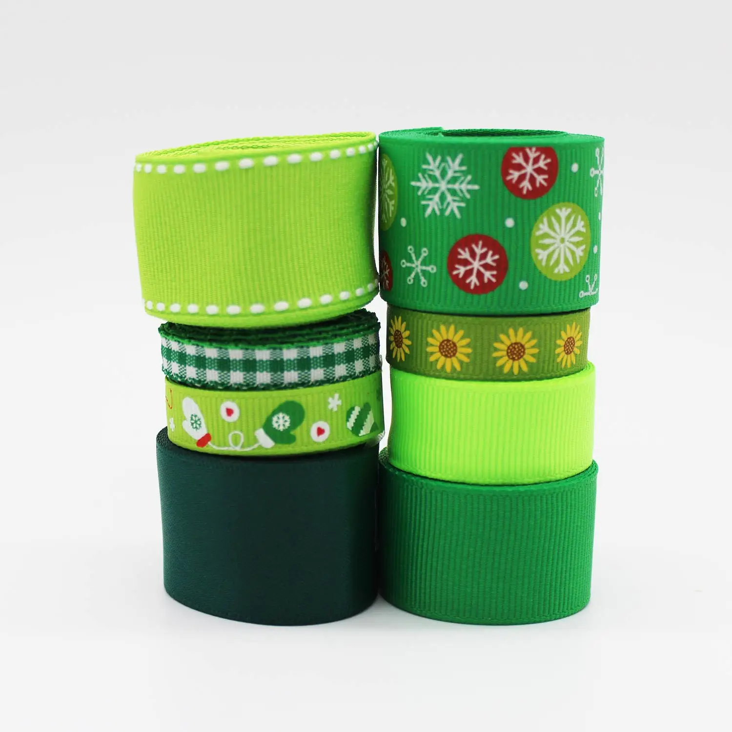 5 Meters Green Grosgrain Satin Velvet Ribbon Wedding Christmas Party Decoration Handmade Bow DIY 16 25 38 MM